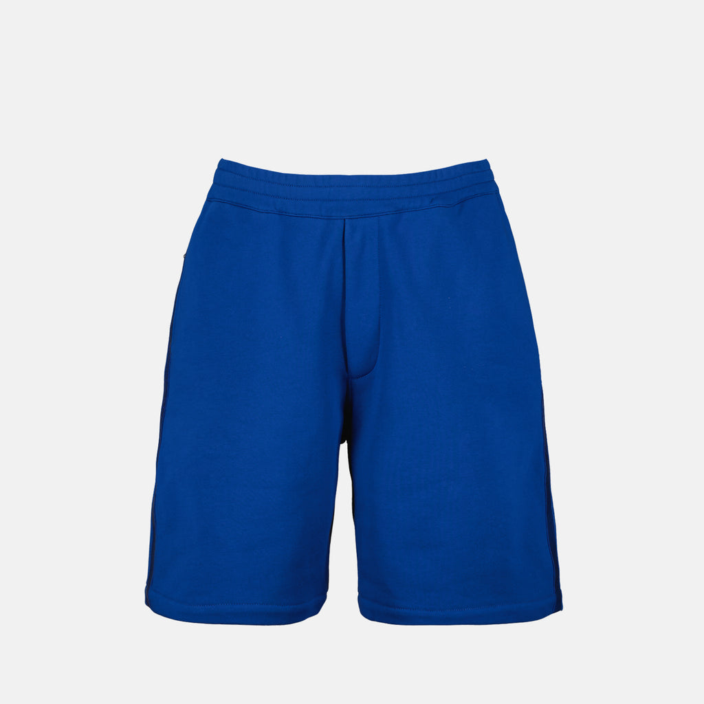 Shorts Short à logo bande Alexander McQueen Bleu Homme