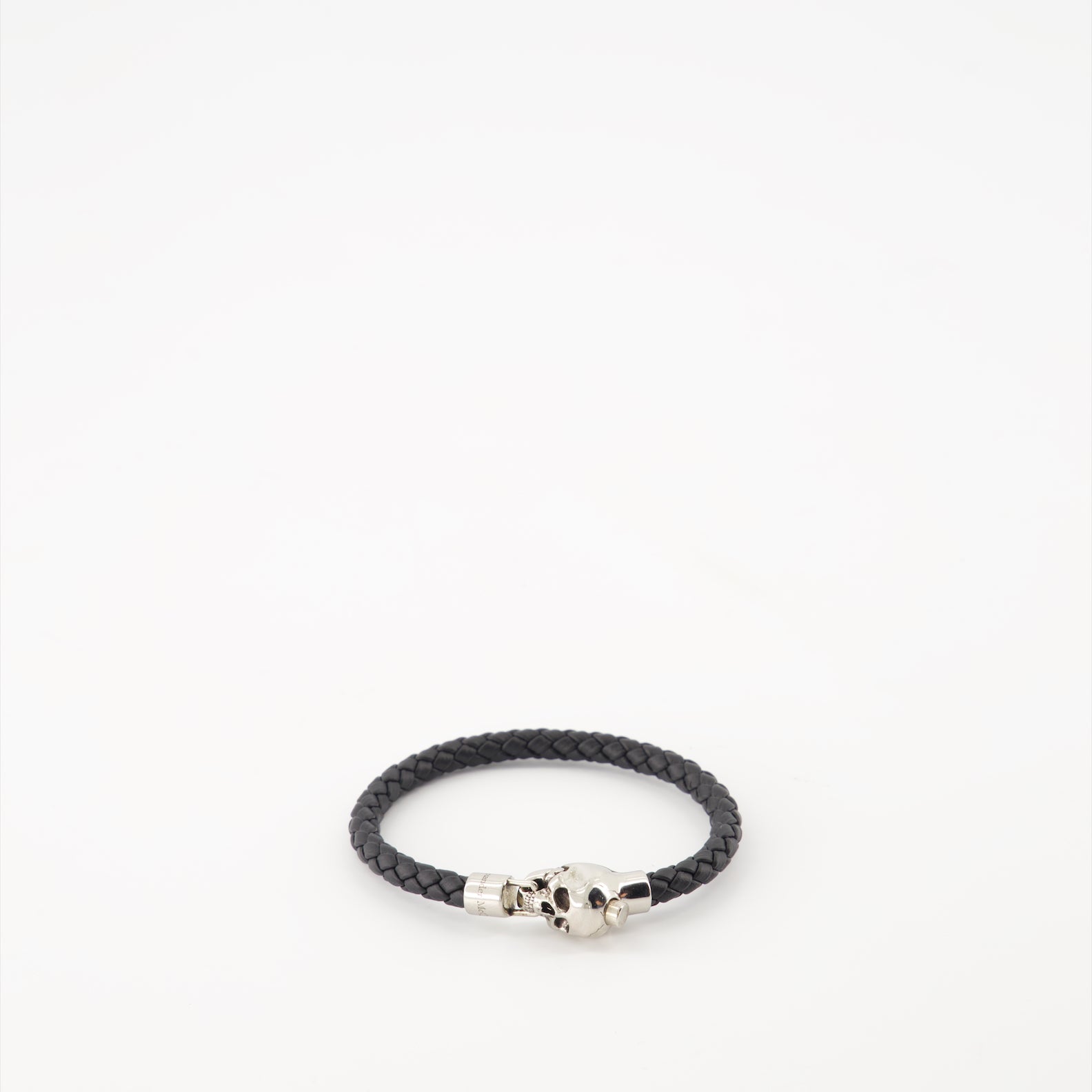Joias Bracelet tressé Skull Alexander McQueen Preto Homme