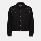 Jackets Eyelet denim jacket Alexander McQueen Black Homme