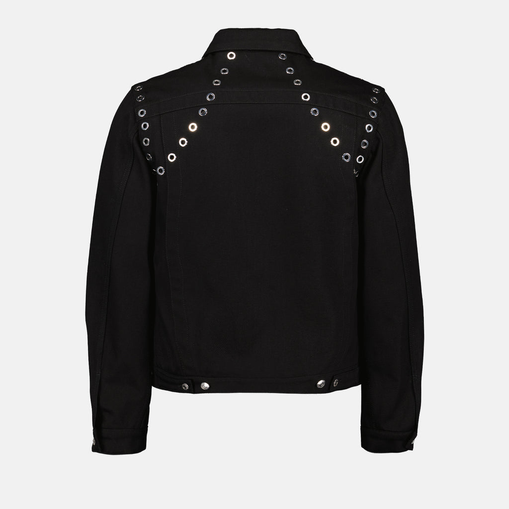 Jackets Eyelet denim jacket Alexander McQueen Black Homme