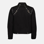 Jackets Eyelet denim jacket Alexander McQueen Black Homme