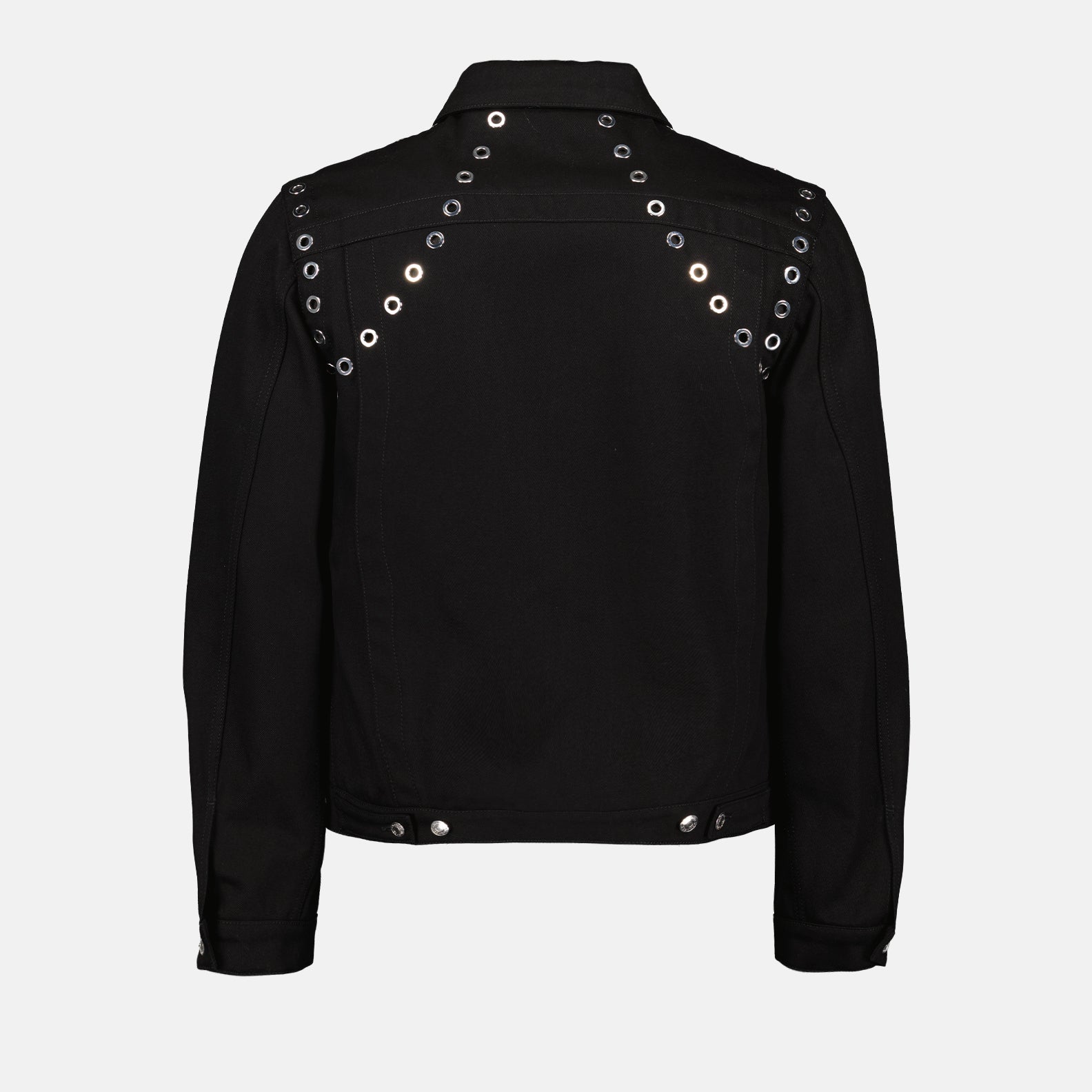 Jackets Eyelet denim jacket Alexander McQueen Black Homme