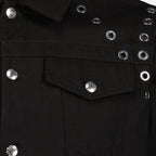 Jackets Eyelet denim jacket Alexander McQueen Black Homme