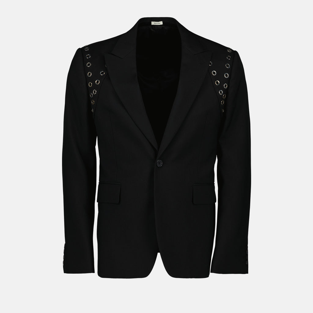 Jackets Eyelet blazer jacket Alexander McQueen Black Homme