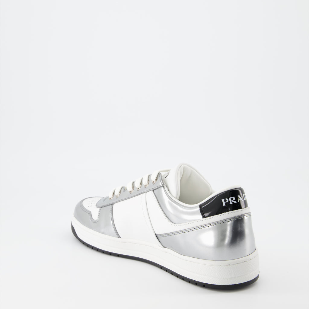 Sneaker Baskets Downtown Prada Silber Homme