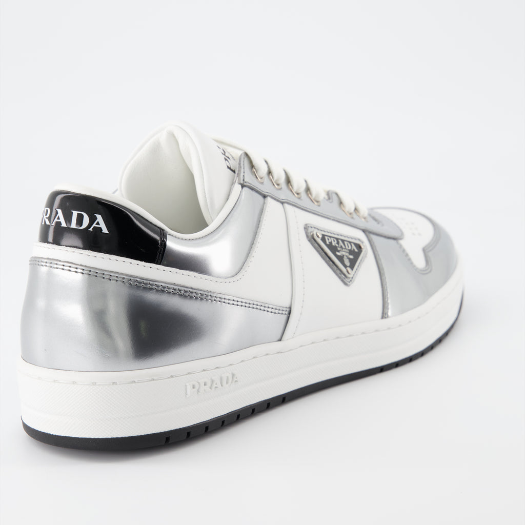 Sneaker Baskets Downtown Prada Silber Homme