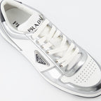 Sneaker Baskets Downtown Prada Silber Homme