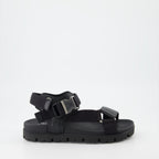 Chaussures ouvertes Sandales en cuir Prada Noir Homme