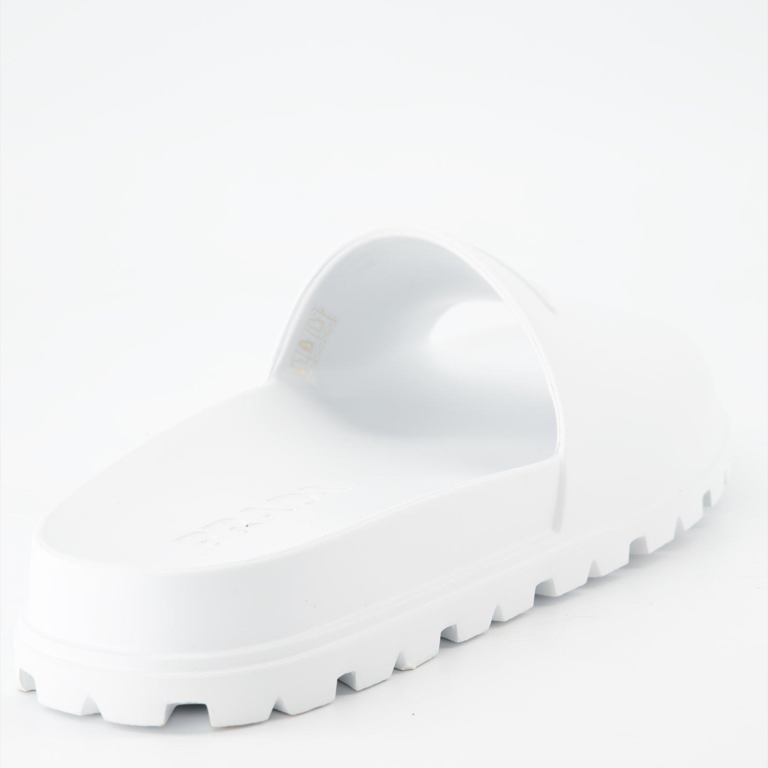 Open shoes Logo slides Prada White Man