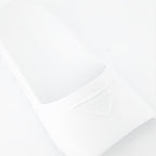 Open shoes Logo slides Prada White Man