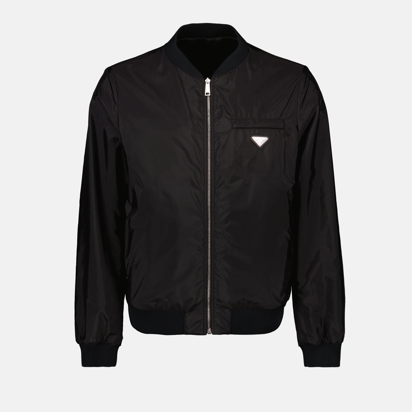 Manteaux Blouson en cuir réversible Prada Noir Homme