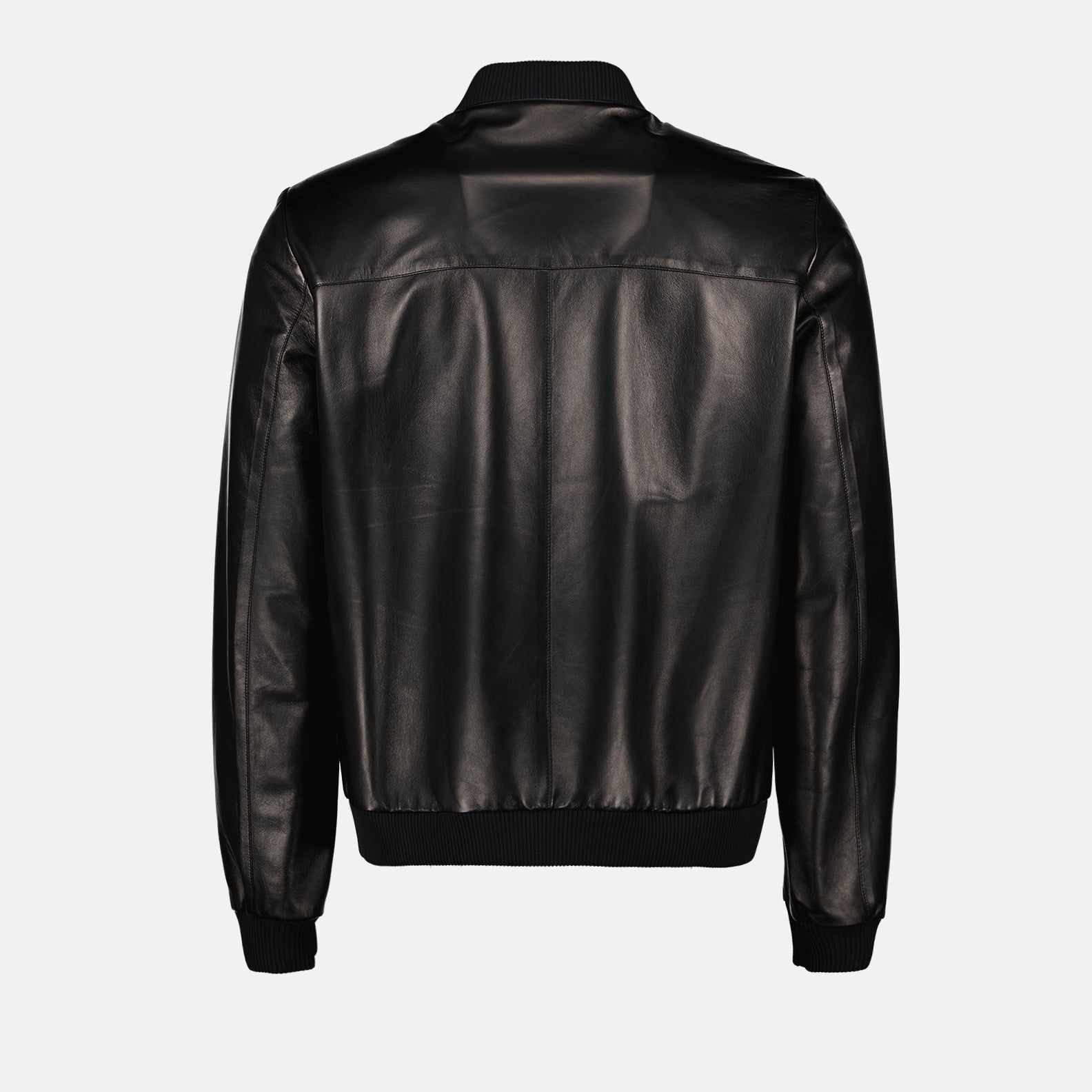 Manteaux Blouson en cuir réversible Prada Noir Homme