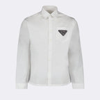 Shirts Triangle logo shirt Prada White Man