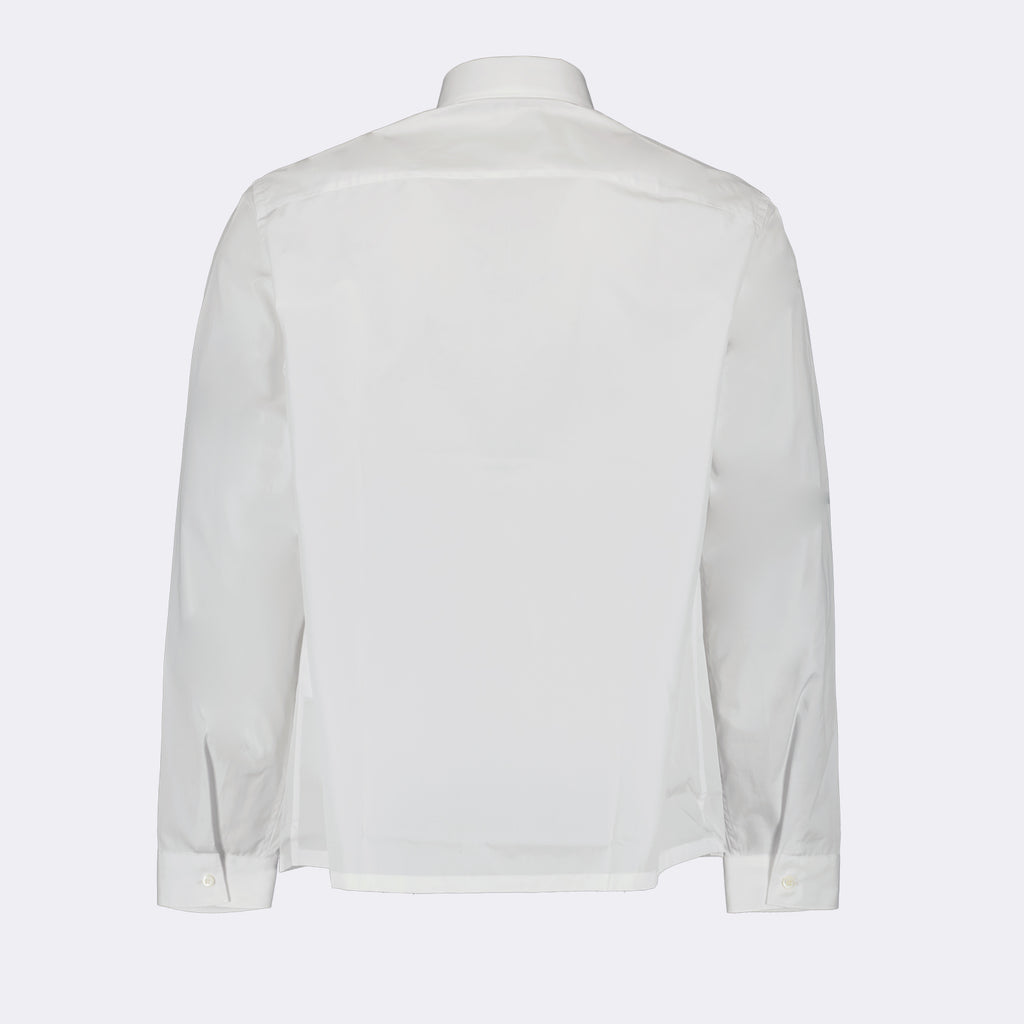 Shirts Triangle logo shirt Prada White Man