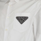 Shirts Triangle logo shirt Prada White Man
