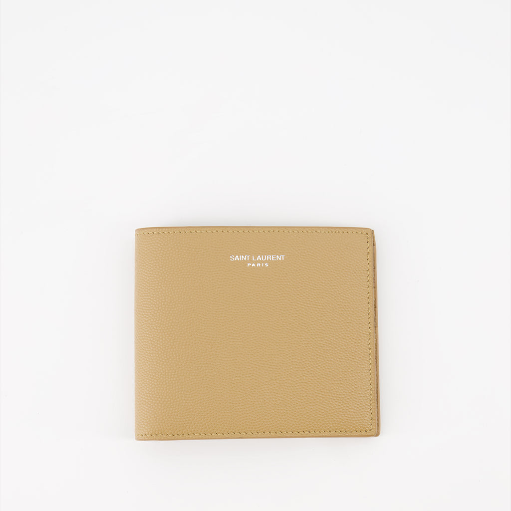 Small leather goods Flap wallet Saint Laurent Beige Man