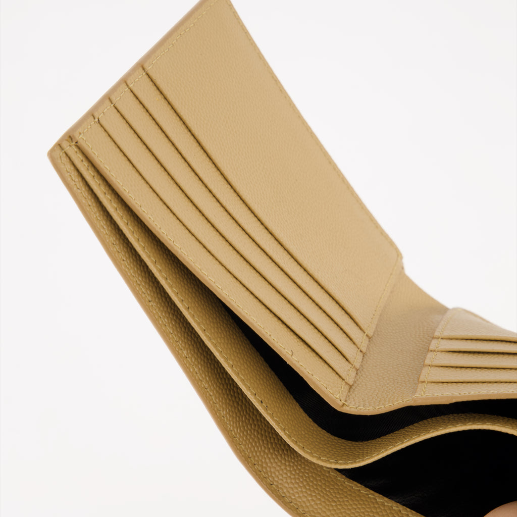 Small leather goods Flap wallet Saint Laurent Beige Man