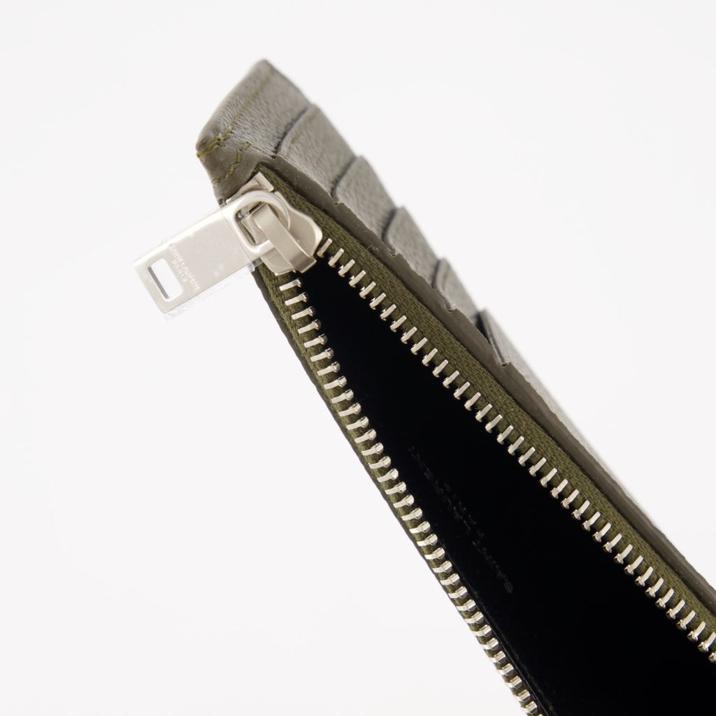 소형 가죽 제품 Porte-monnaie YSL Saint Laurent 녹색 Homme