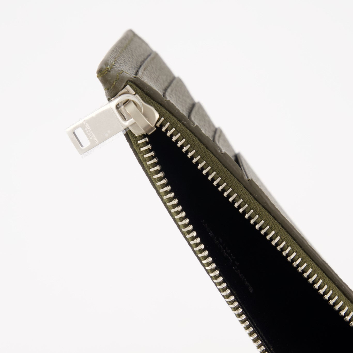 소형 가죽 제품 Porte-monnaie YSL Saint Laurent 녹색 Homme