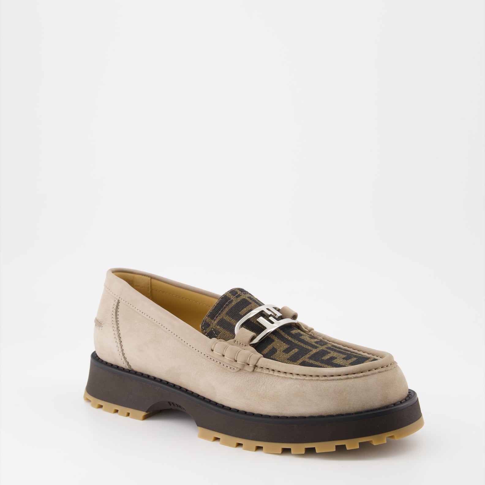 Mocassins Mocassins Fendi O'Lock Fendi Marron Homme