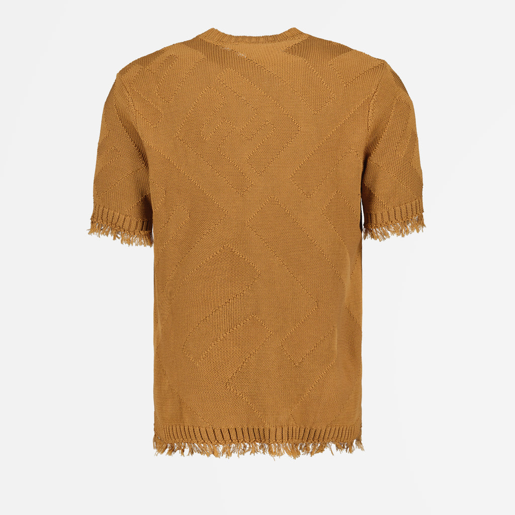 T-shirts T-shirt FF Fendi Marron Homme