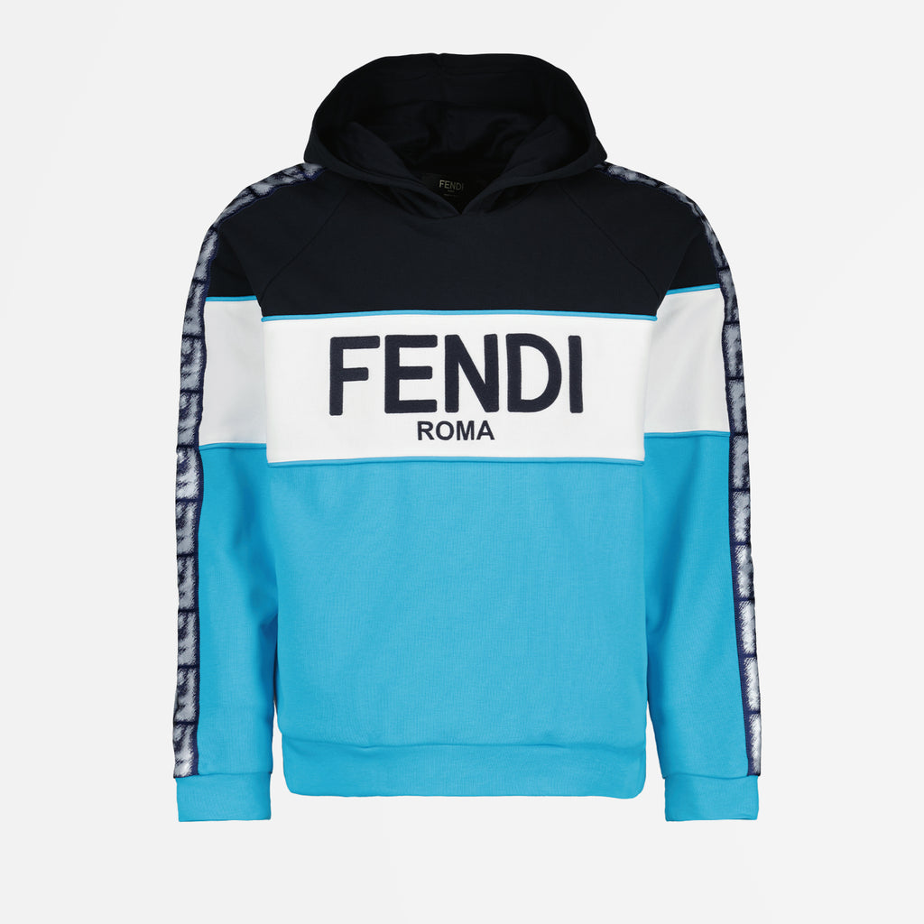 Sweatshirts Sweat à capuche Fendi Roma Fendi Bleu Homme