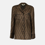 Hemden Chemise imprimée Fendi Braun Femme
