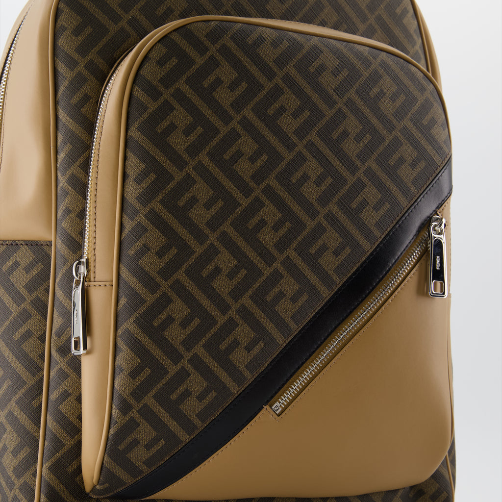 Backpacks Fendi Diagonal Backpack Fendi Brown Man