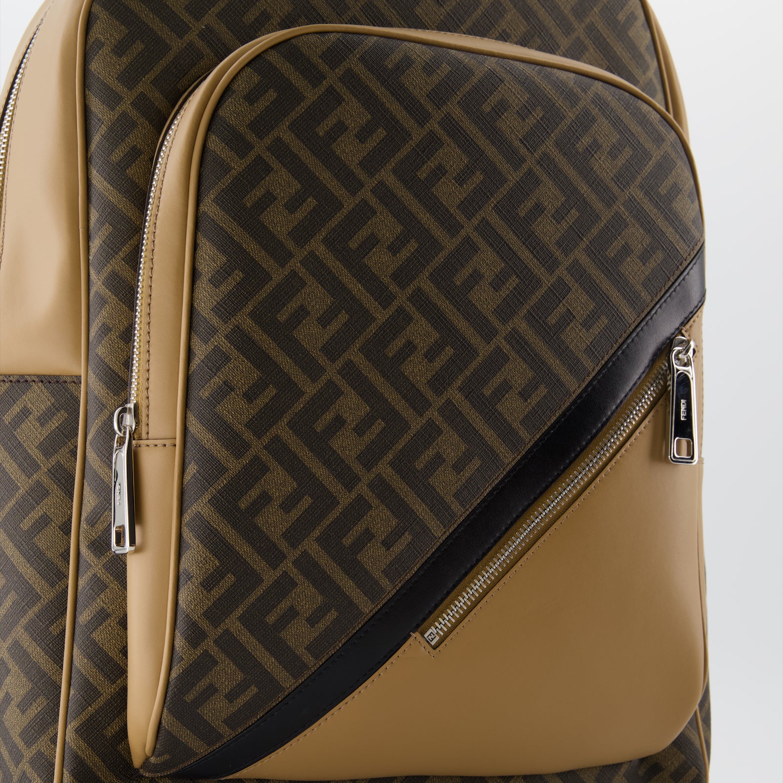 Backpacks Fendi Diagonal Backpack Fendi Brown Man
