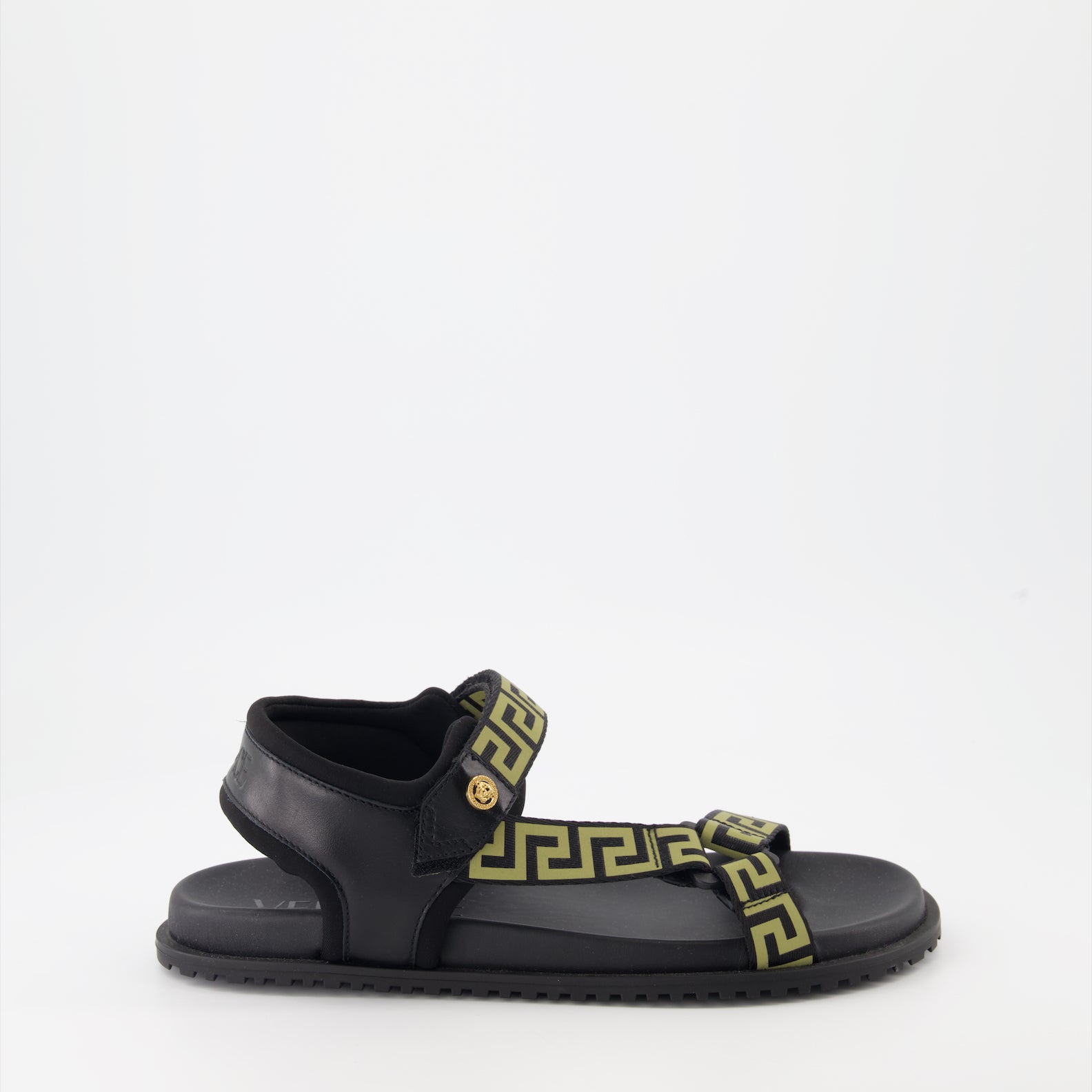 Zapatos abiertos Sandales Greca Versace Negro Homme
