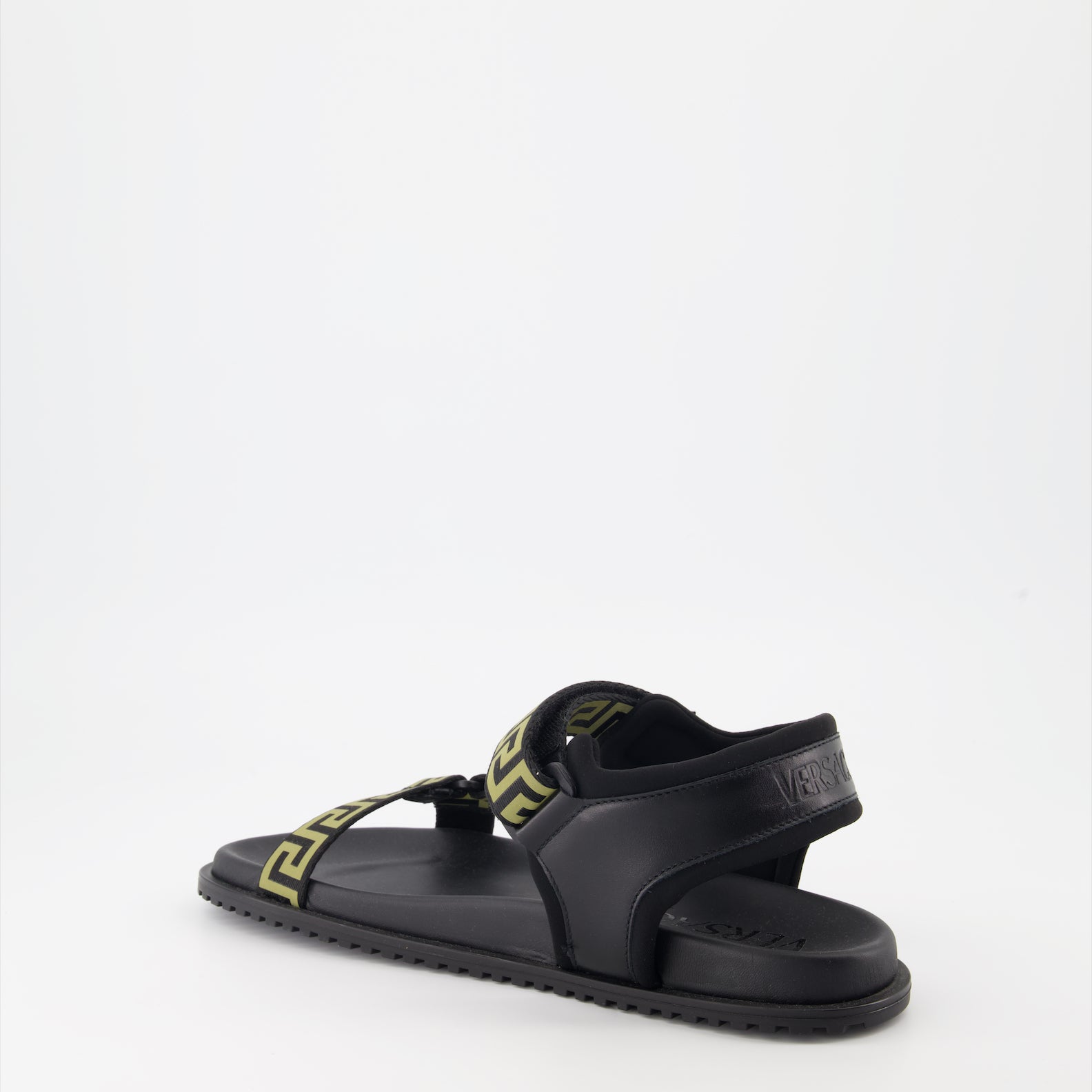 Zapatos abiertos Sandales Greca Versace Negro Homme