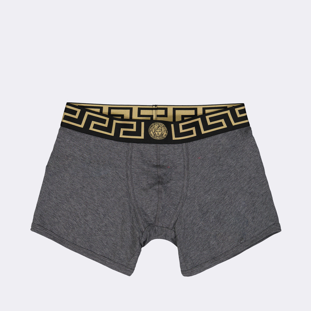 Roupa íntima e homewear Boxer Medusa Greca Versace Cinza Homme
