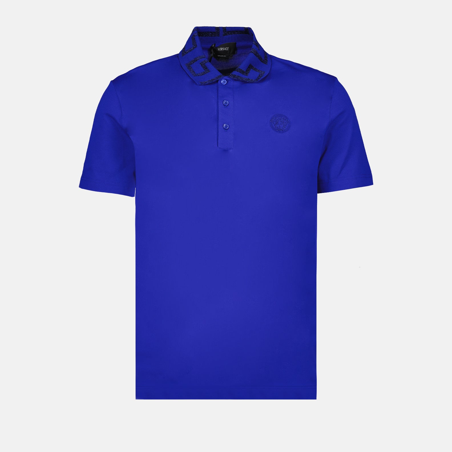 Polos Polo Medusa Greca Versace Bleu Homme