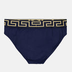 Moda mare Slip de bain Greca Versace Blu Homme