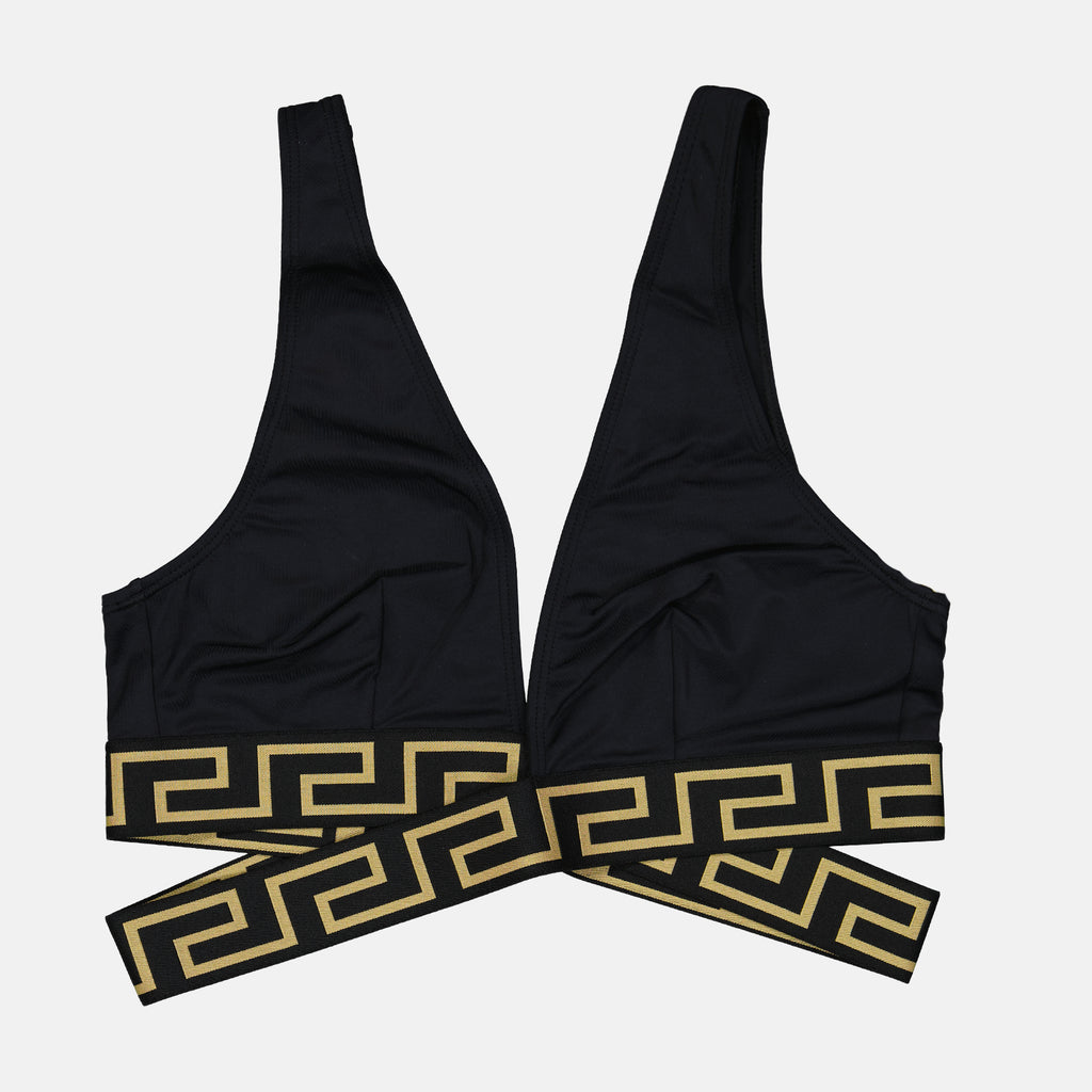 Strandmode Haut de bikini Greca Versace Schwarz Femme