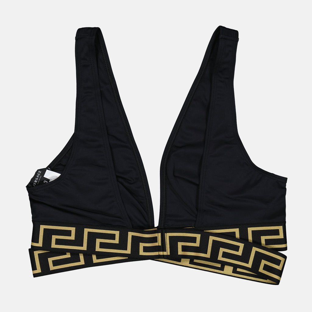 Strandmode Haut de bikini Greca Versace Schwarz Femme