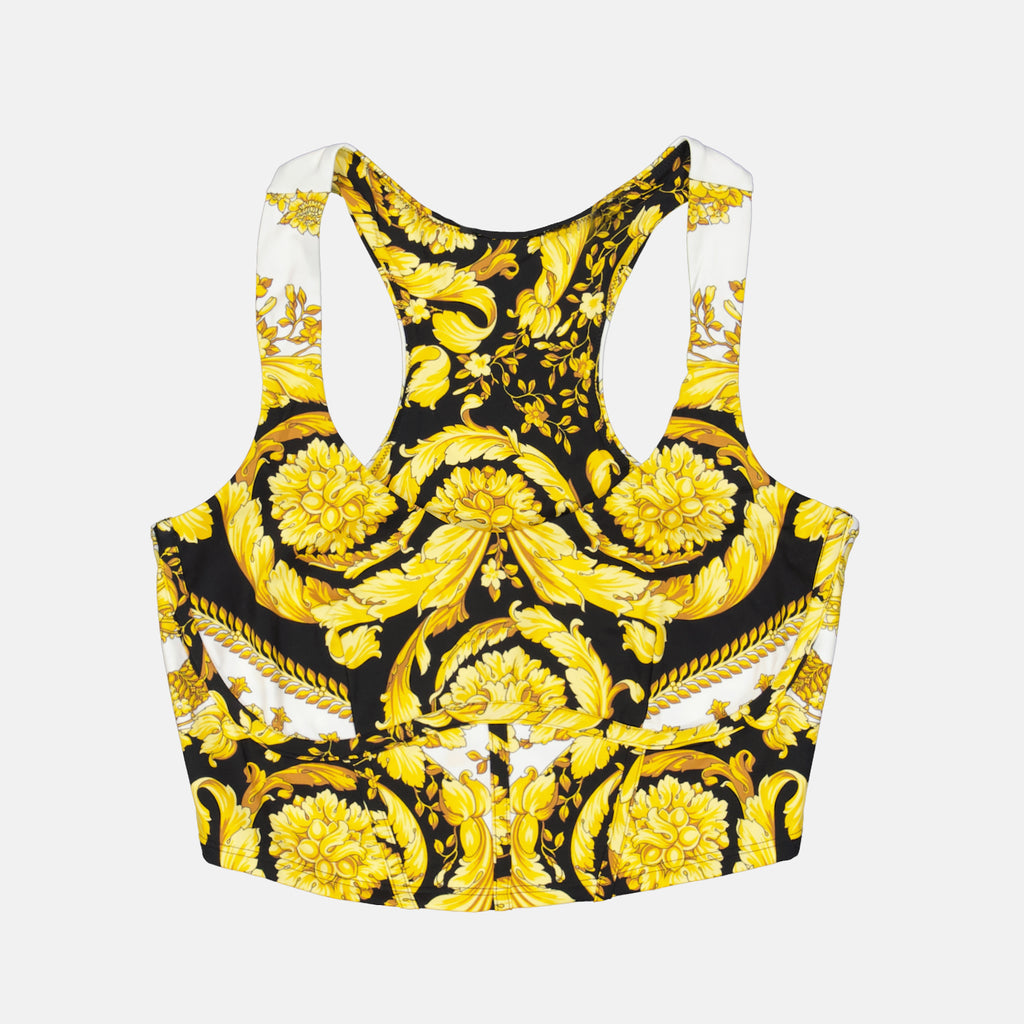 Tops Brassière Crete de Fleur Versace Amarelo Femme