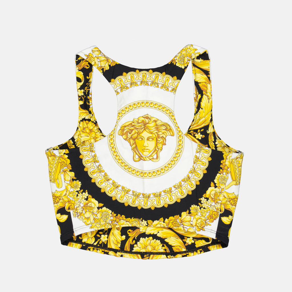 Tops Brassière Crete de Fleur Versace Amarelo Femme