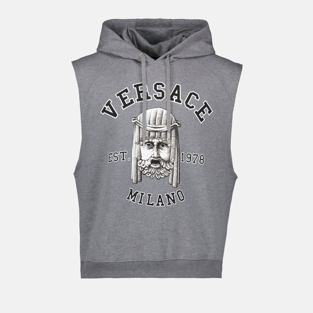 Sweatshirts Sweat à capuche La Maschera Versace Gris Homme