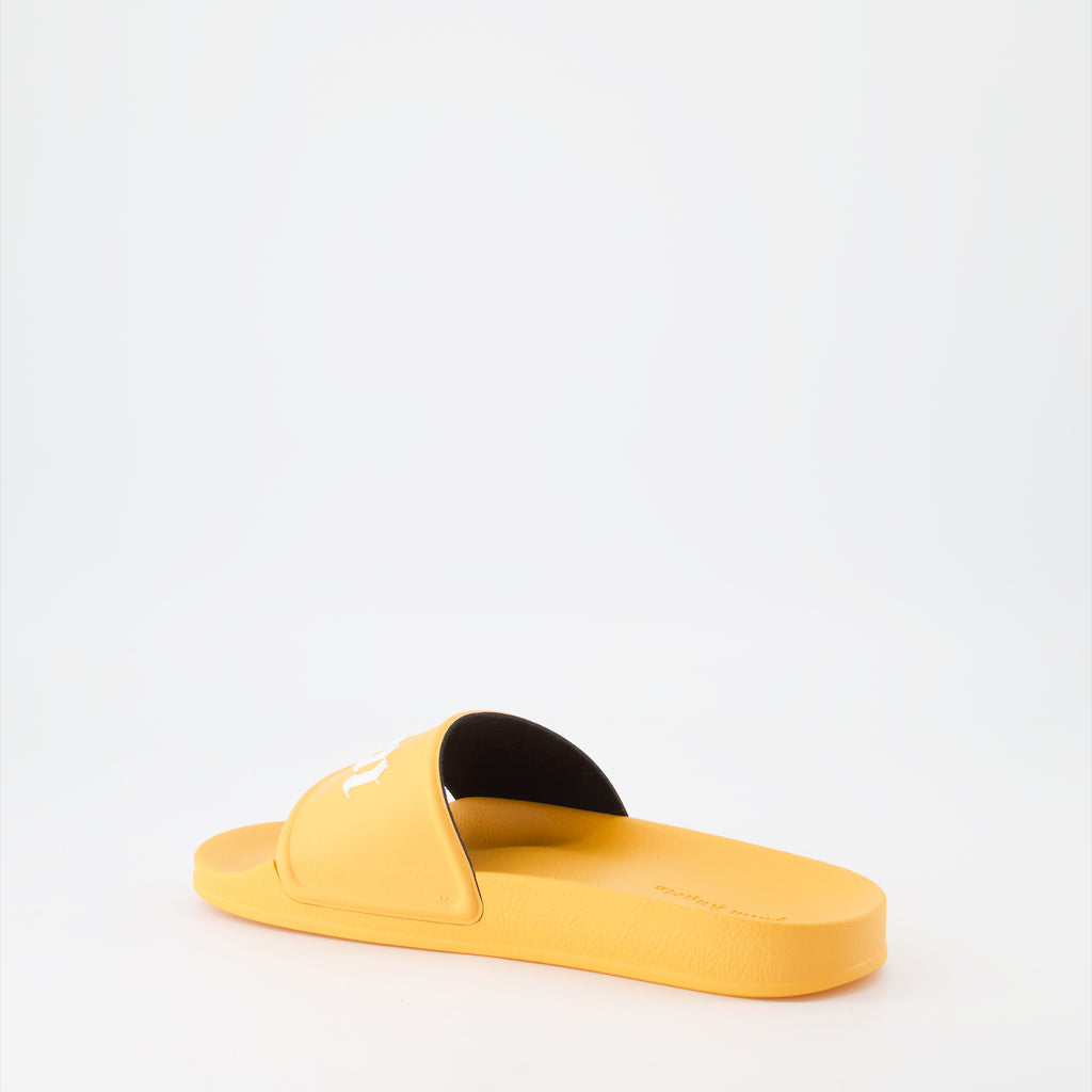 Scarpe aperte Claquettes à logo Palm Angels Arancia Homme