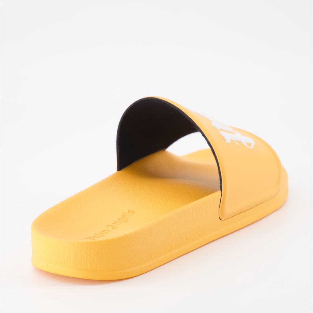 Scarpe aperte Claquettes à logo Palm Angels Arancia Homme