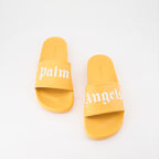 Scarpe aperte Claquettes à logo Palm Angels Arancia Homme