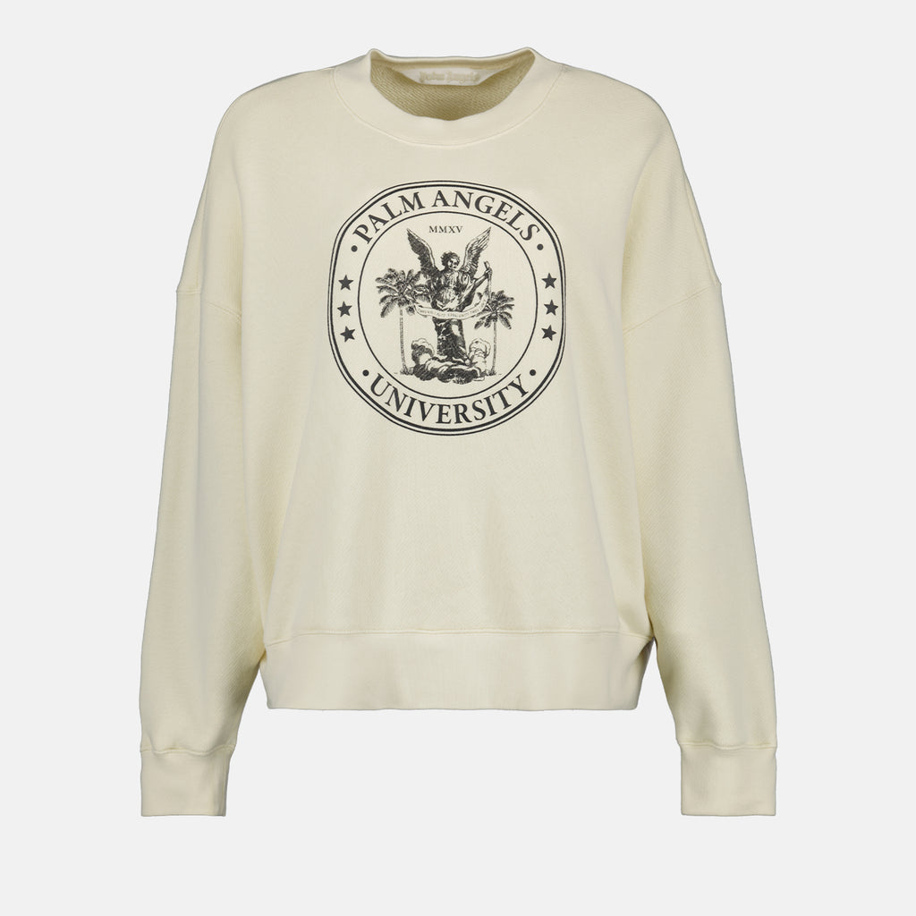 Sweatshirts Sweatshirt College Palm Angels Blanc Femme