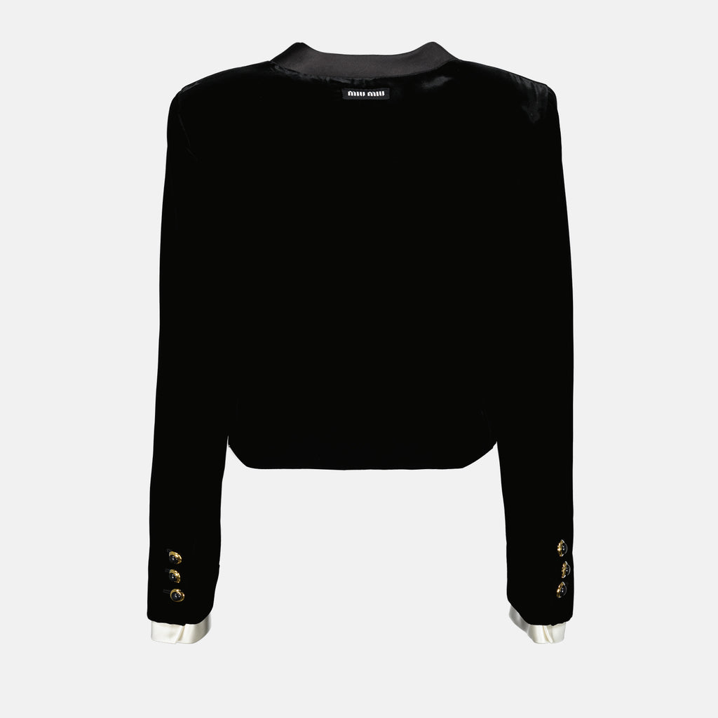 Jackets Viscose cardigan Miu Miu Black Femme