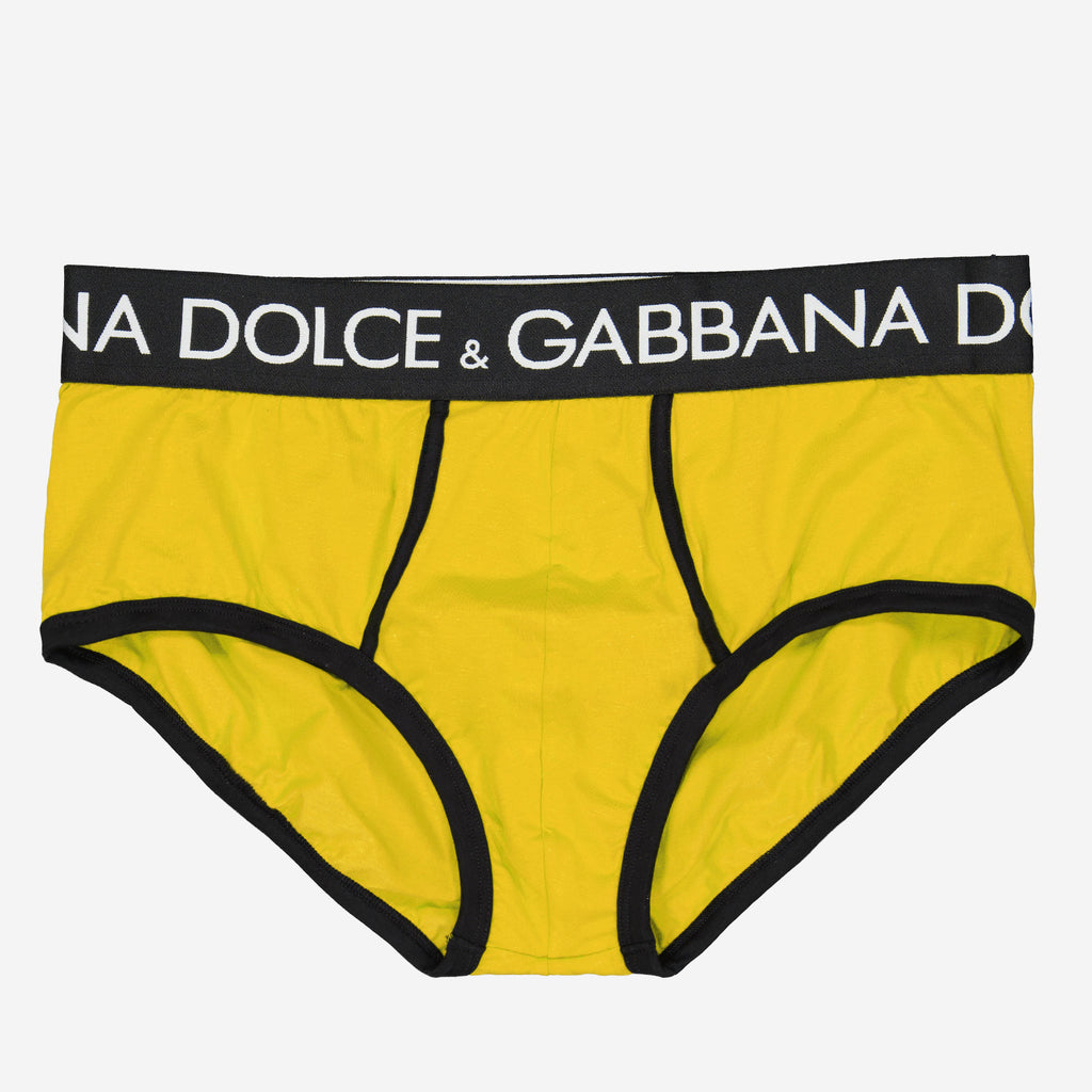 Roupa íntima e homewear Caleçon à logo Dolce & Gabbana Amarelo Homme