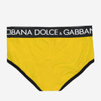 Roupa íntima e homewear Caleçon à logo Dolce & Gabbana Amarelo Homme