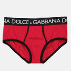 Roupa íntima e homewear Caleçon à logo Dolce & Gabbana Vermelho Homme