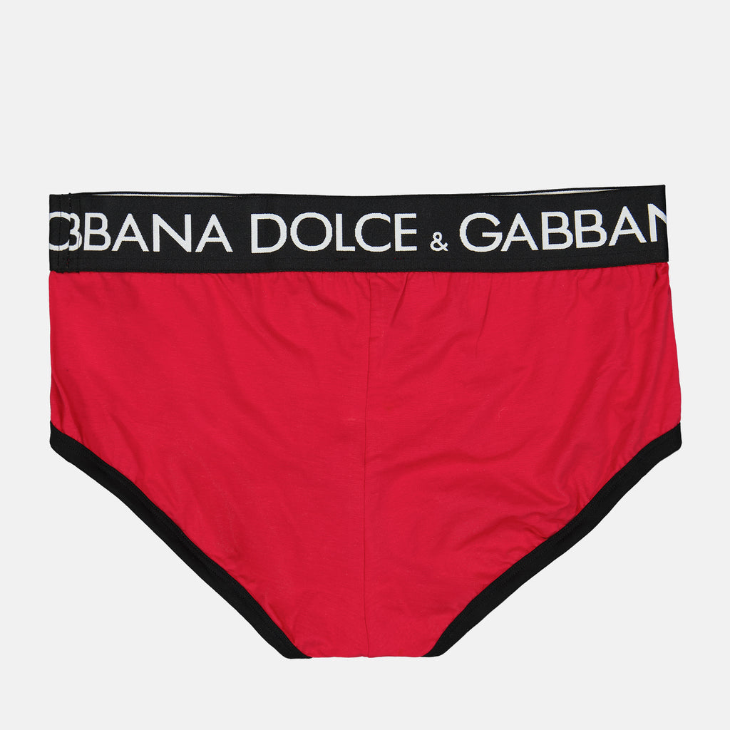 Roupa íntima e homewear Caleçon à logo Dolce & Gabbana Vermelho Homme