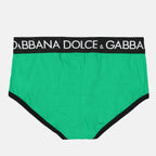 Roupa íntima e homewear Caleçon à logo Dolce & Gabbana Verde Homme