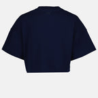 T-shirts T-shirt cropped à logo Ami PARIS Bleu Femme